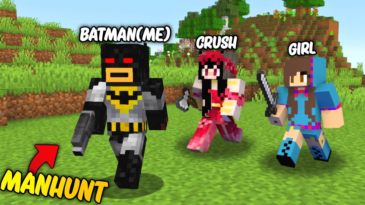 😲Speedrunner VS Hunter With This Girls But, I Become a BATMAN in Minecraft...