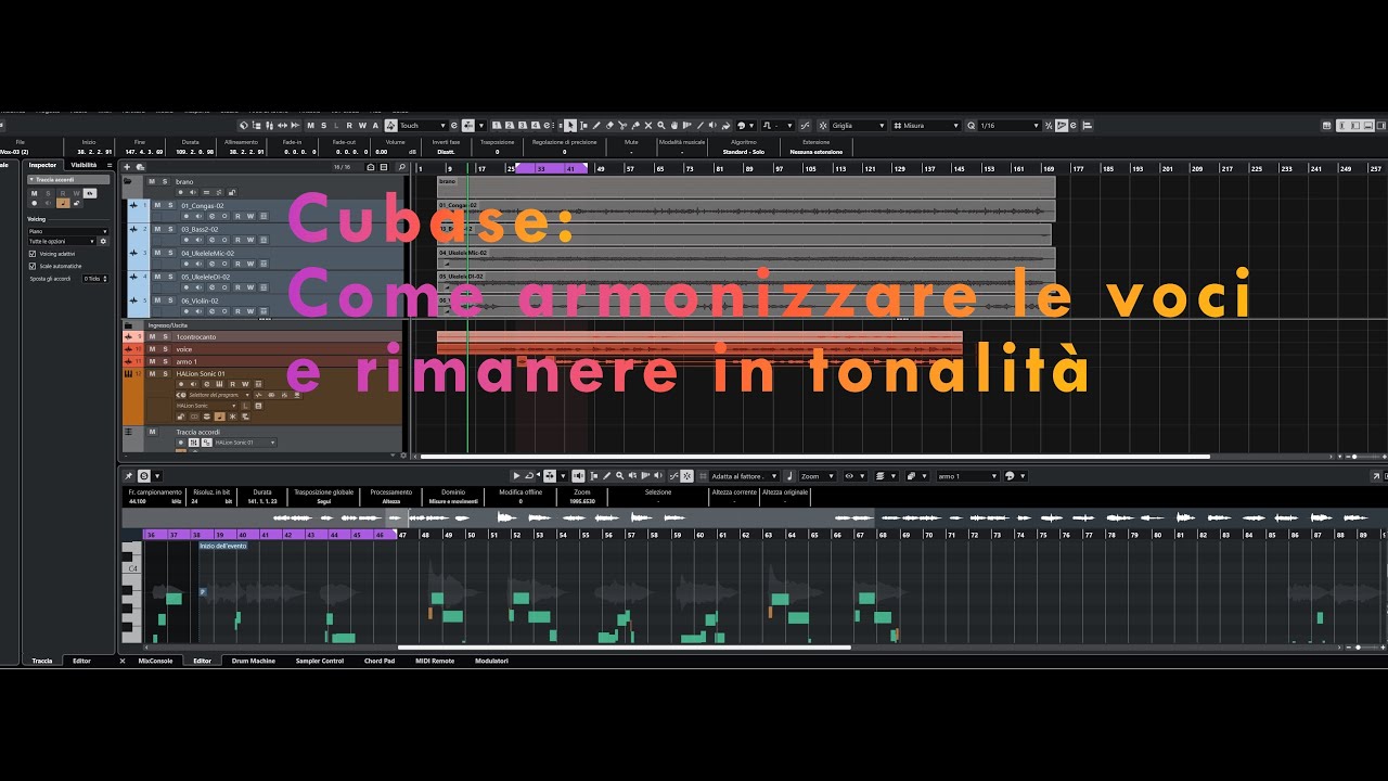 Armonizzazione delle voci PARTE 1 ..rimanere in tonalità , uso di Variaudio ...e non solo