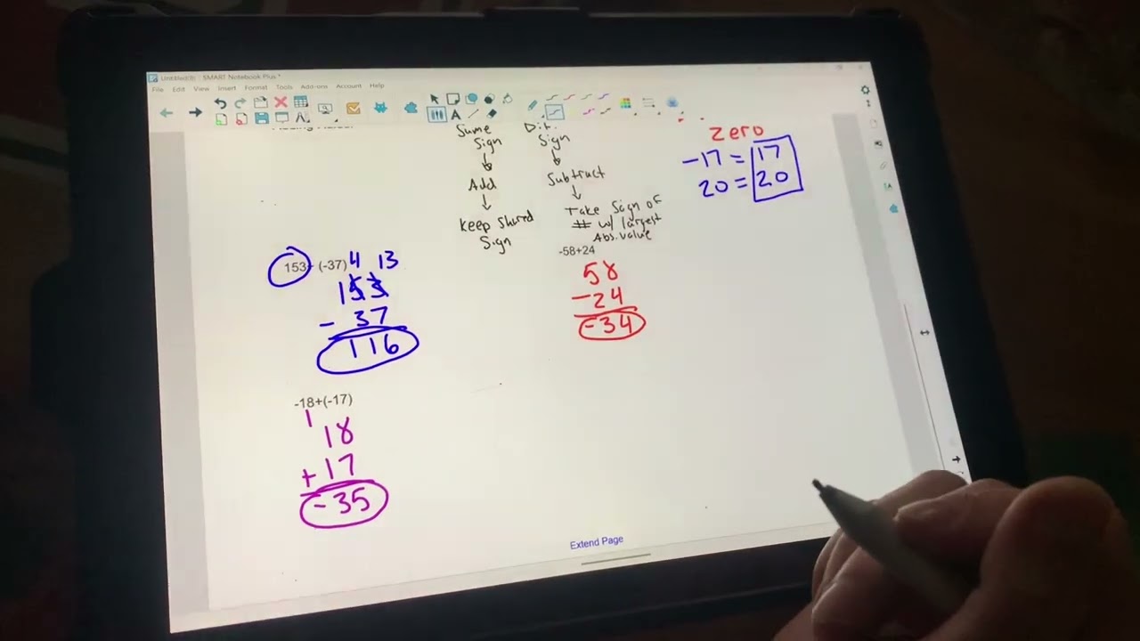 Module 2 Topic 1: Adding and Subtracting Integers (Part 1)