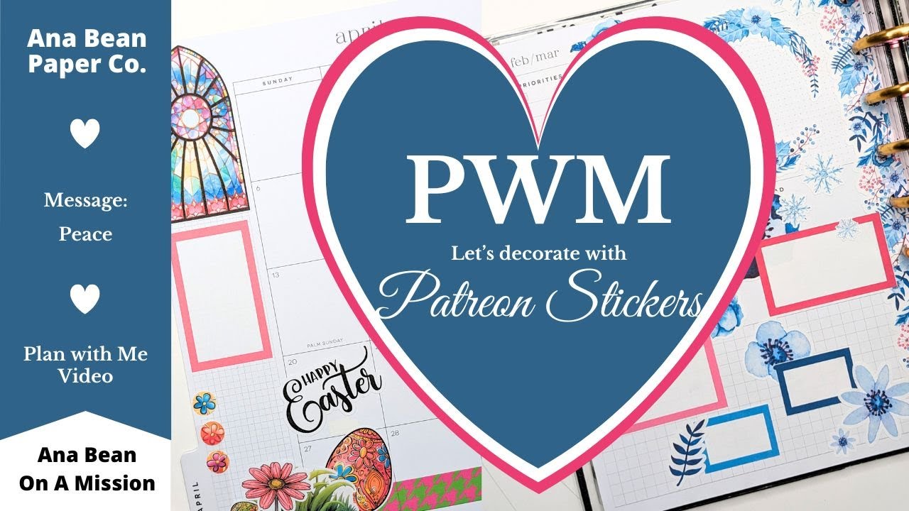 PWM Spoiler Alert - Planning & Journaling Stickers - Patreon Exclusive Stickers - Message: Peace
