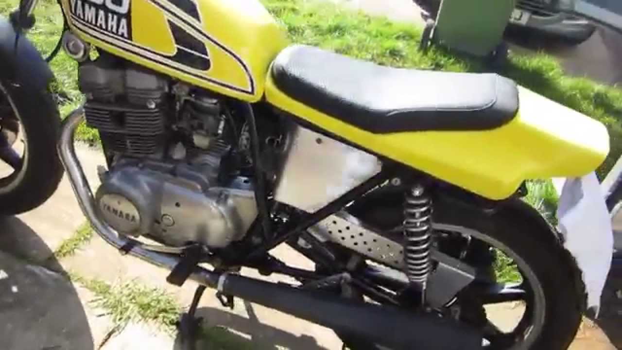 Yamaha xs500 flat tracker fire up