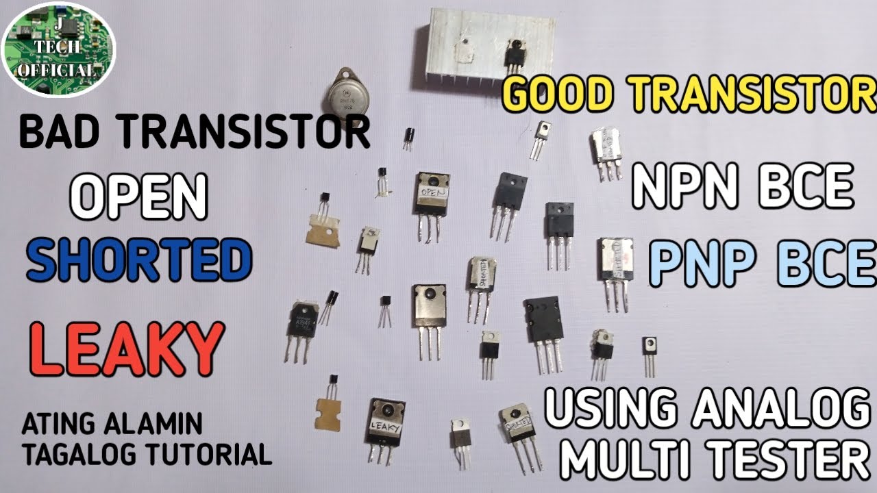 HOW TO CHECK TRANSISTOR USING ANALOG MULTI TESTER (PNP OR NPN)PART 1 TAGALOG