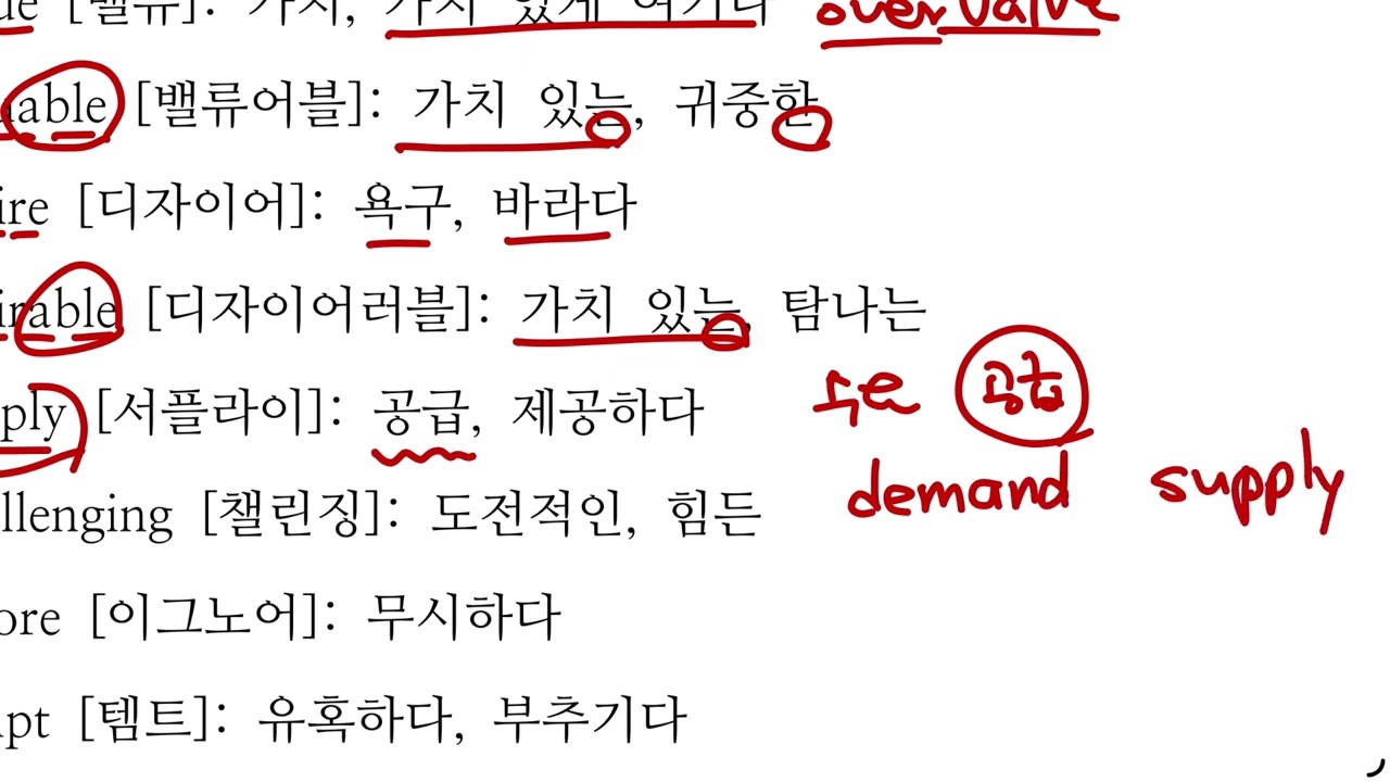 [22년 개정] 영어1(지학사) 1과 단어 04