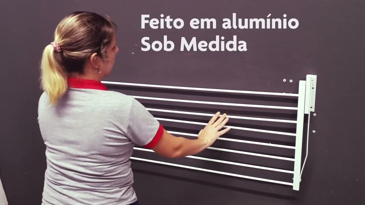 Varal de Roupas Retratil de Parede - Sob Medida - Bitenfer