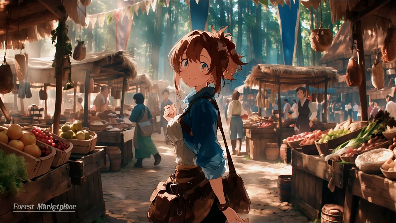 Whispers of the Forest Market | Relaxing Isekai Fantasy Music