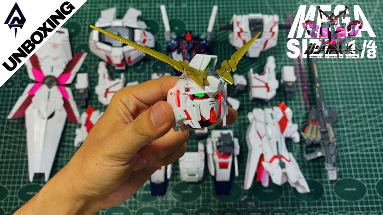 MEGASIZE Unicorn Gundam 1/48 Scale 🔥 #unboxing #review #build