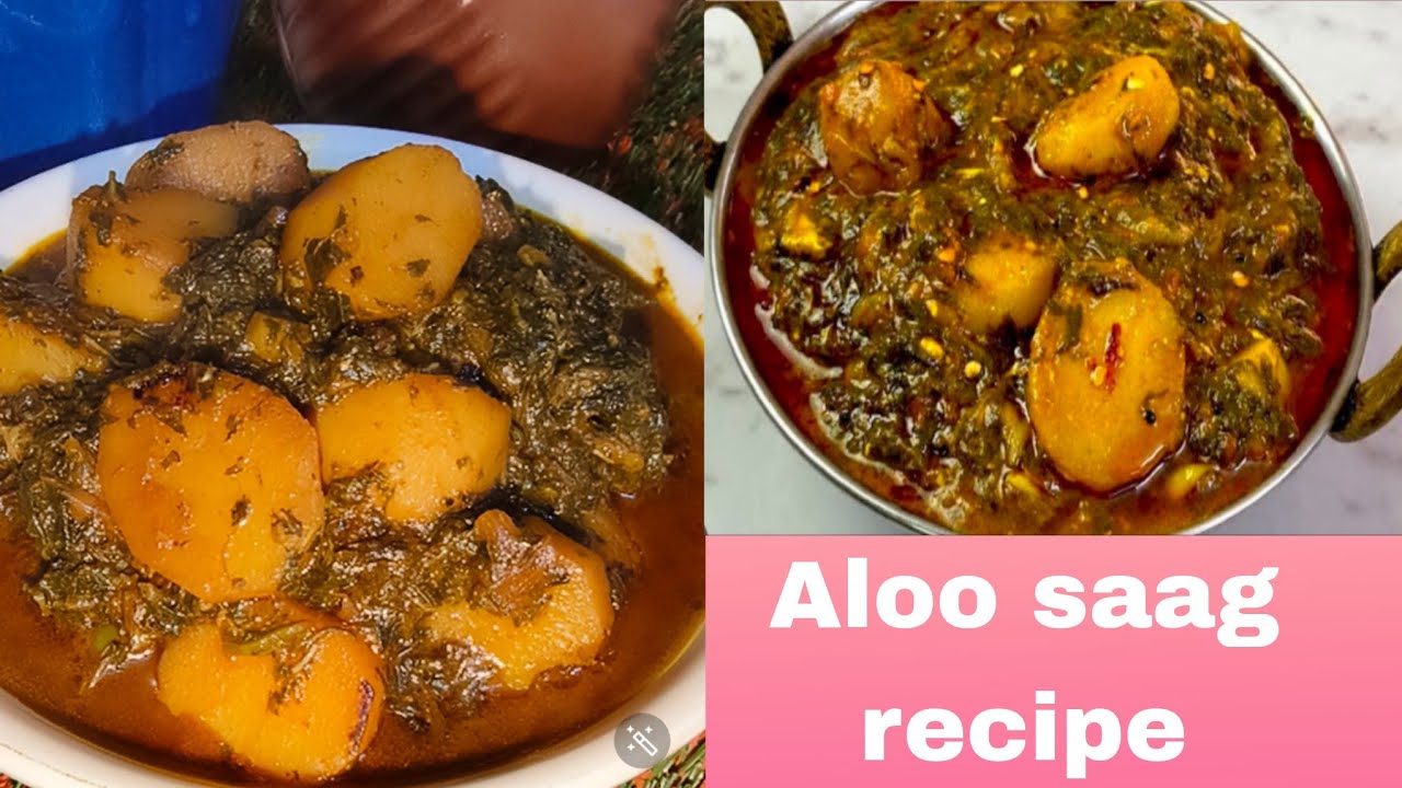 Laal Saag Or Palak Ki Bahut He Tasty Recipe|Simple Healthy Spinach Curry|Palak Aloo Ki Sabji 