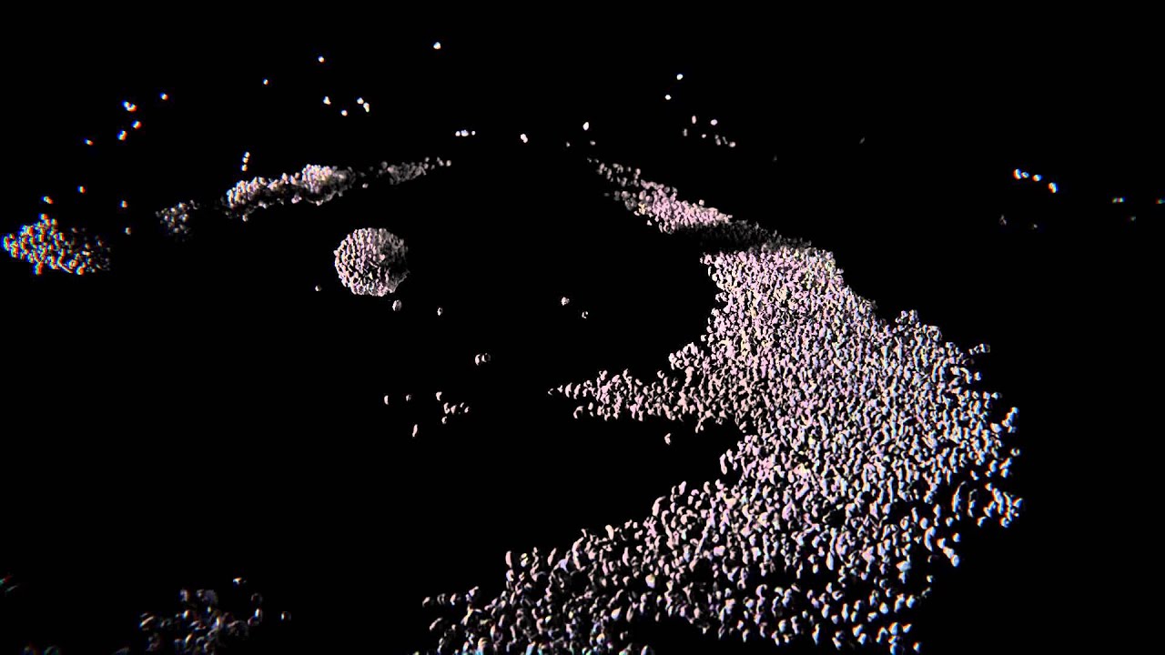 Gravity Simulation - Forming a Planet using Maya Particles TEST // Warum sind Planeten rund