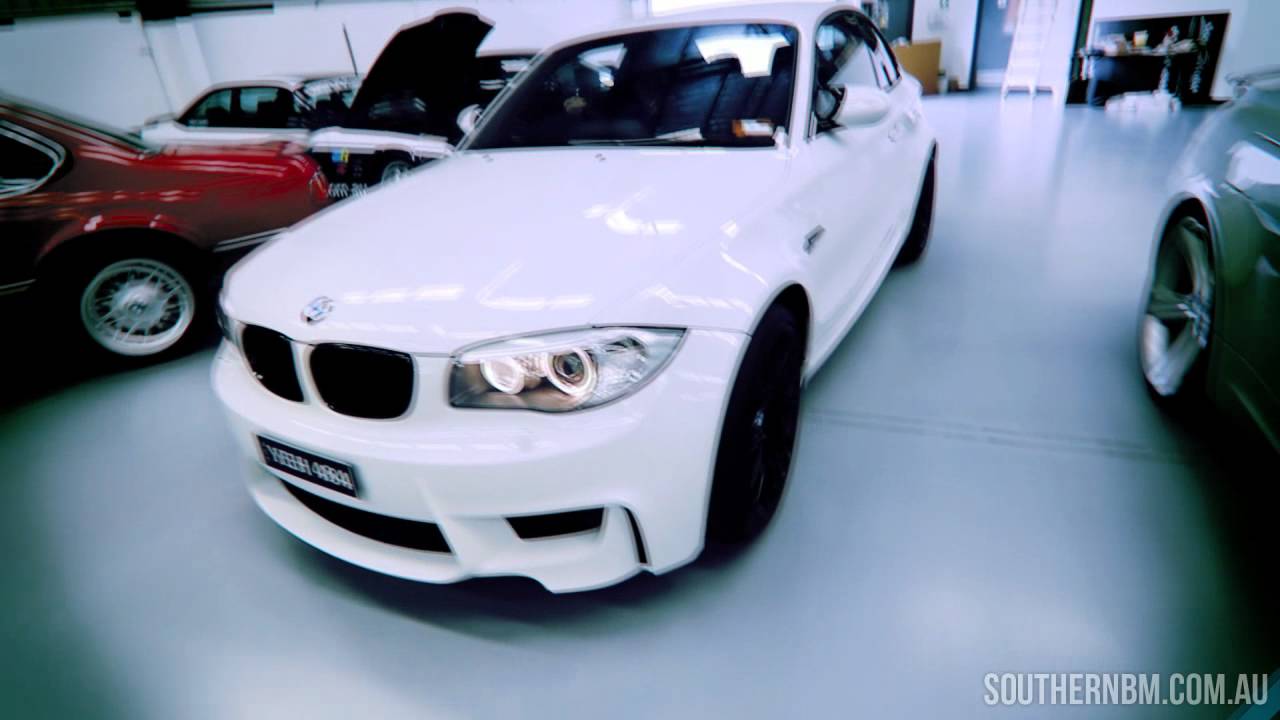 BMW 1M E82 Akrapovic Evolution Titanium exhaust install by SouthernBM