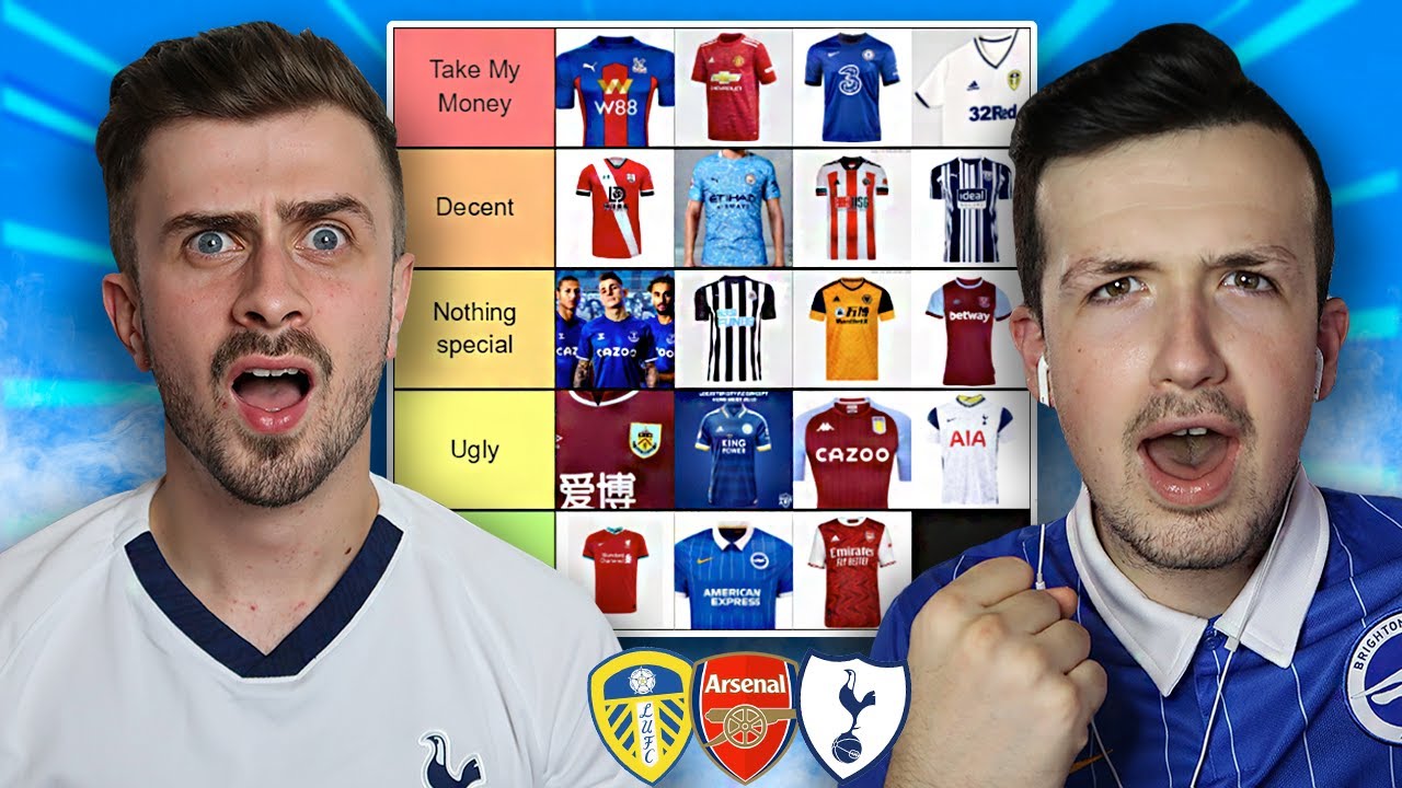 RANKING PREMIER LEAGUE 2020/21 HOME KITS