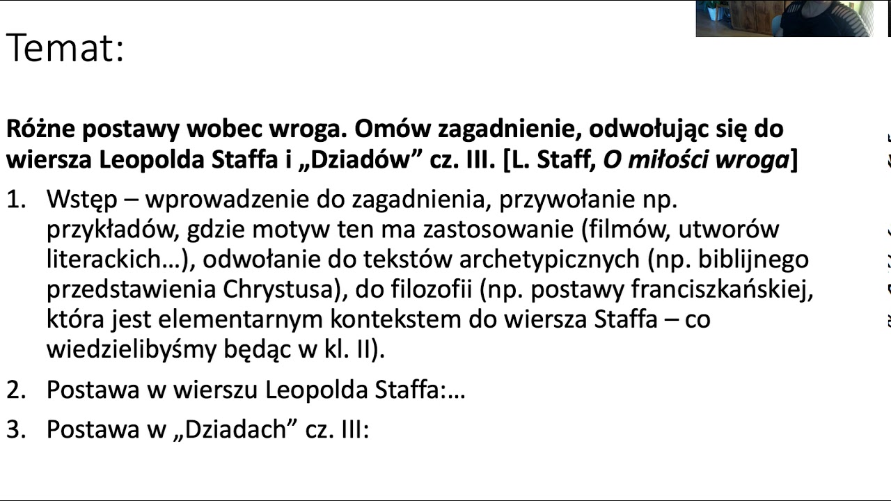 Dziady III - matura ustna