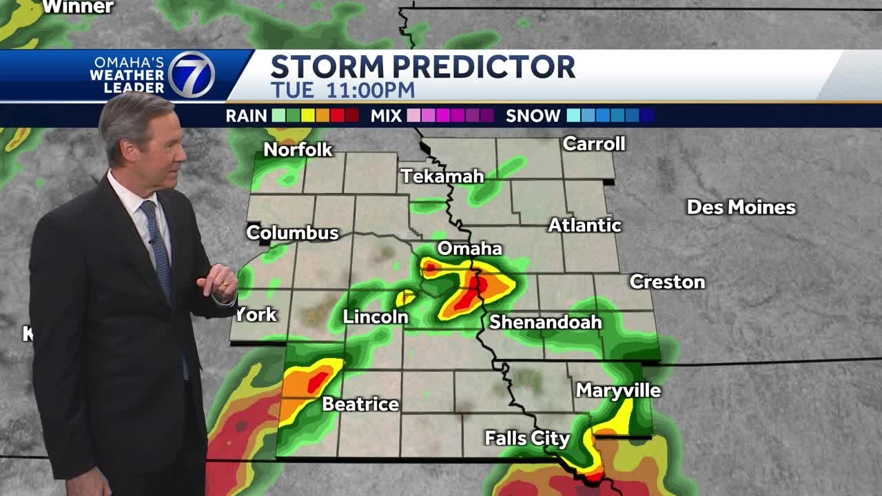 Storm chance Tuesday night in Omaha