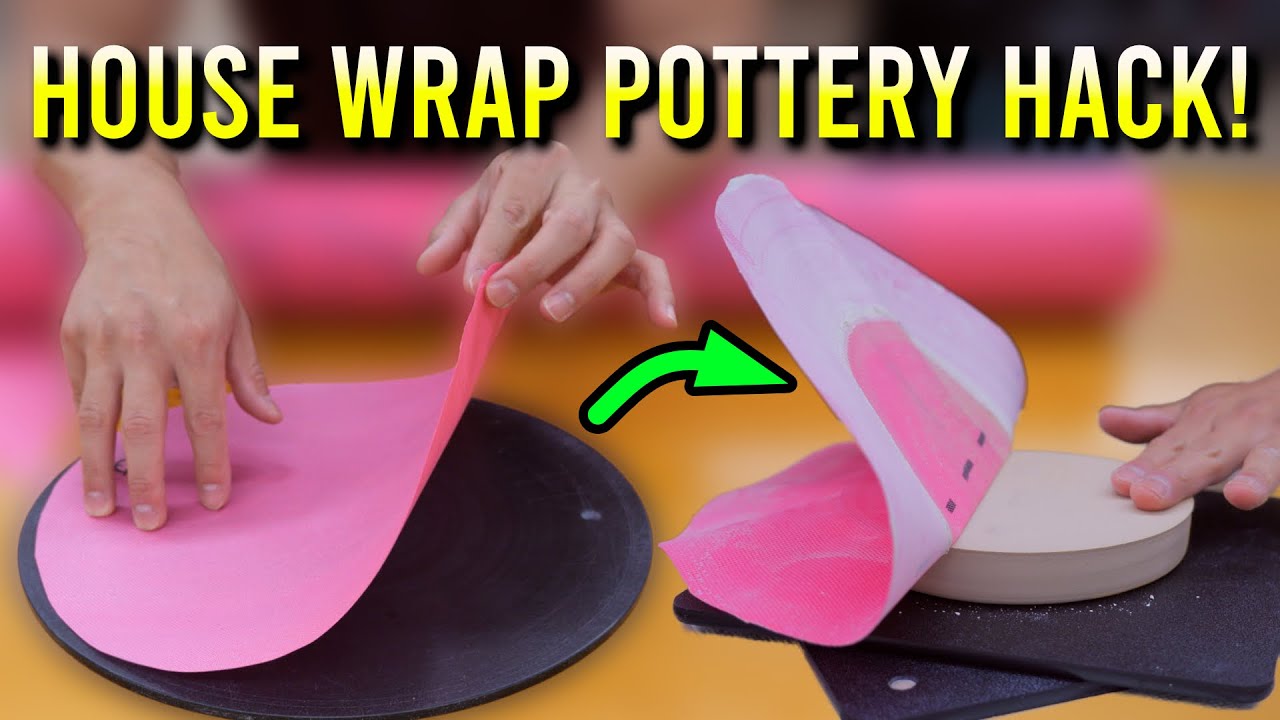 Game-Changing Pottery Hack? I Threw a Plate Using House Wrap(Tyvek)!