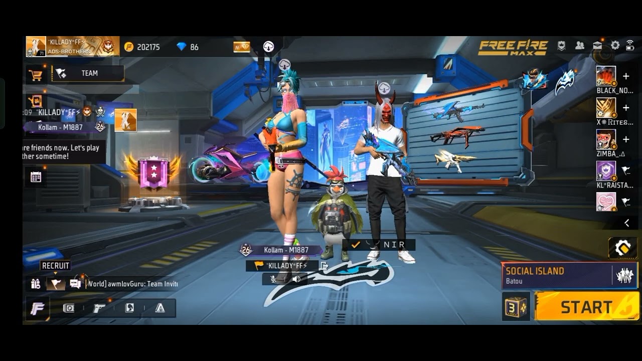 Social land ചെന്നിട്ട് line set akiii #freefire #video