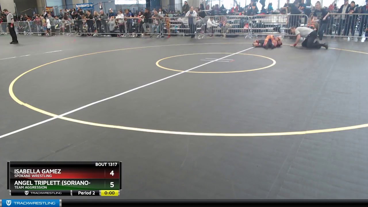 TB 10U 77-80 Isabella Gamez Spokane Wrestling Vs Angel Triplett (soriano-ross) Team Aggression