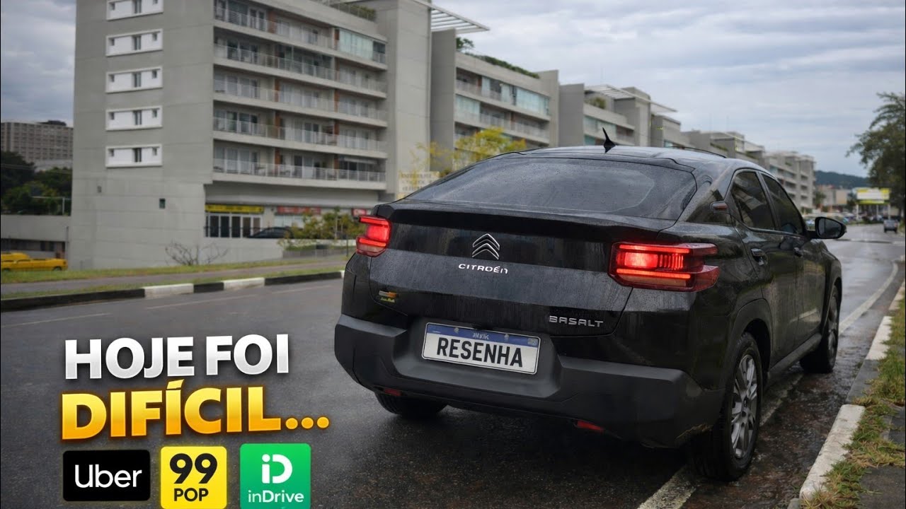 Hoje Foi Difícil na Rua 🚗 | Uber e 99 na Vida Real com o Citroën Basalt