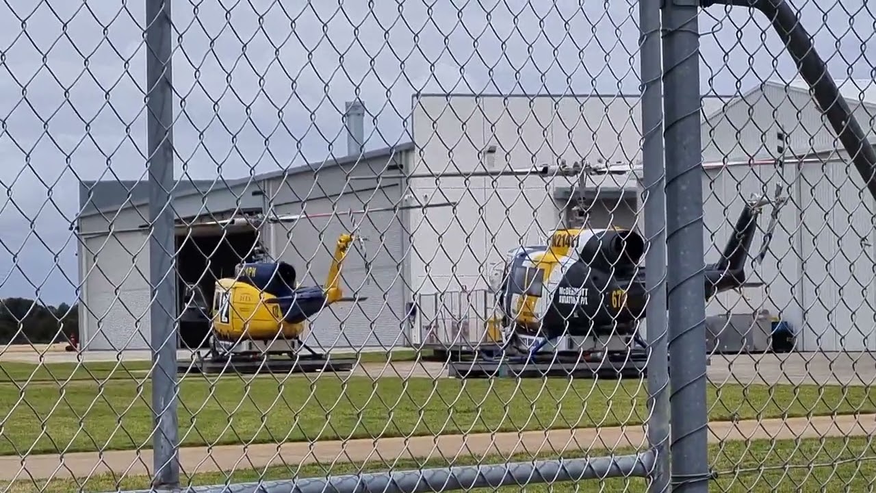 Mcdermott Aviation Helicopters  departing jandakot airport for A bushfire
