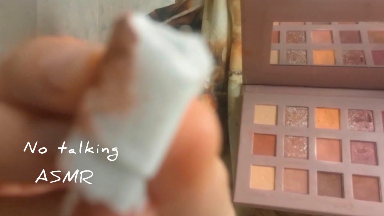 ASMR makeup with tissue|directly on camera(no talking,lofi)