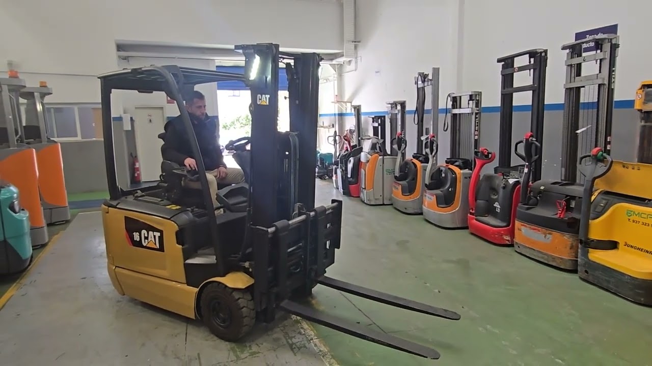 CAT EP16 eléctrica reacondicionada | 1.600 kg | 3,3 m | Batería 90% 🔋