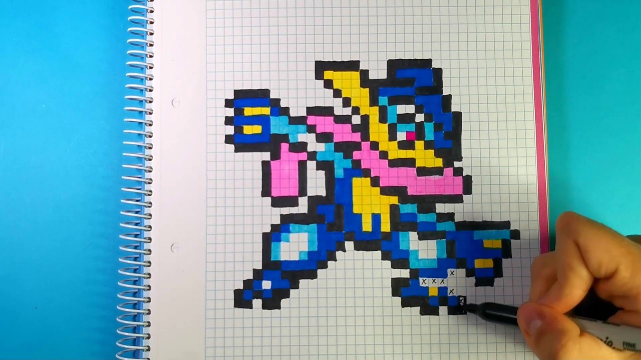 Como hacer a GRENINJA de POKEMON | Pixel Art