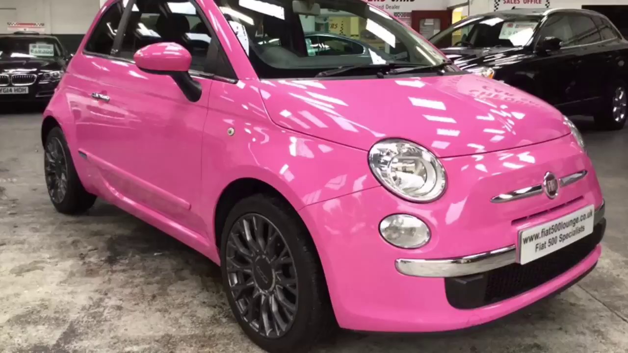 Pink fiat 500
