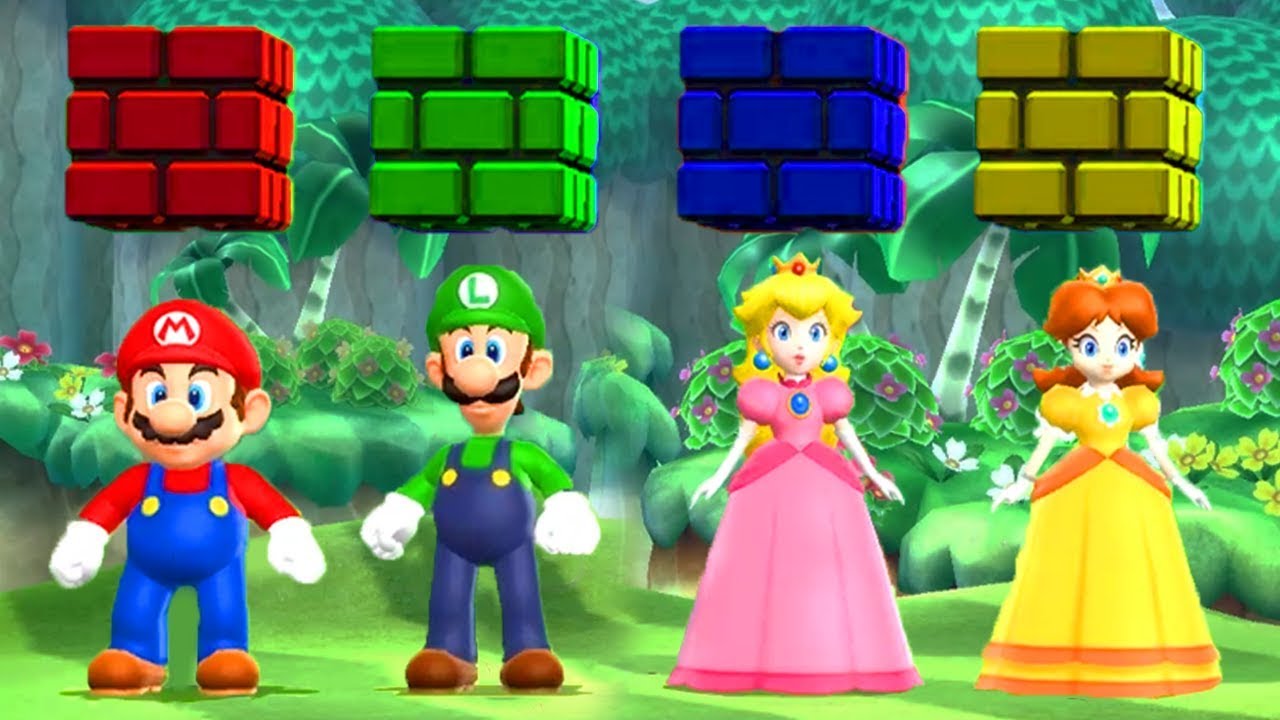 Mario Party 9 - Minigames - Mario vs Luigi vs Daisy vs Peach (Master CPU)