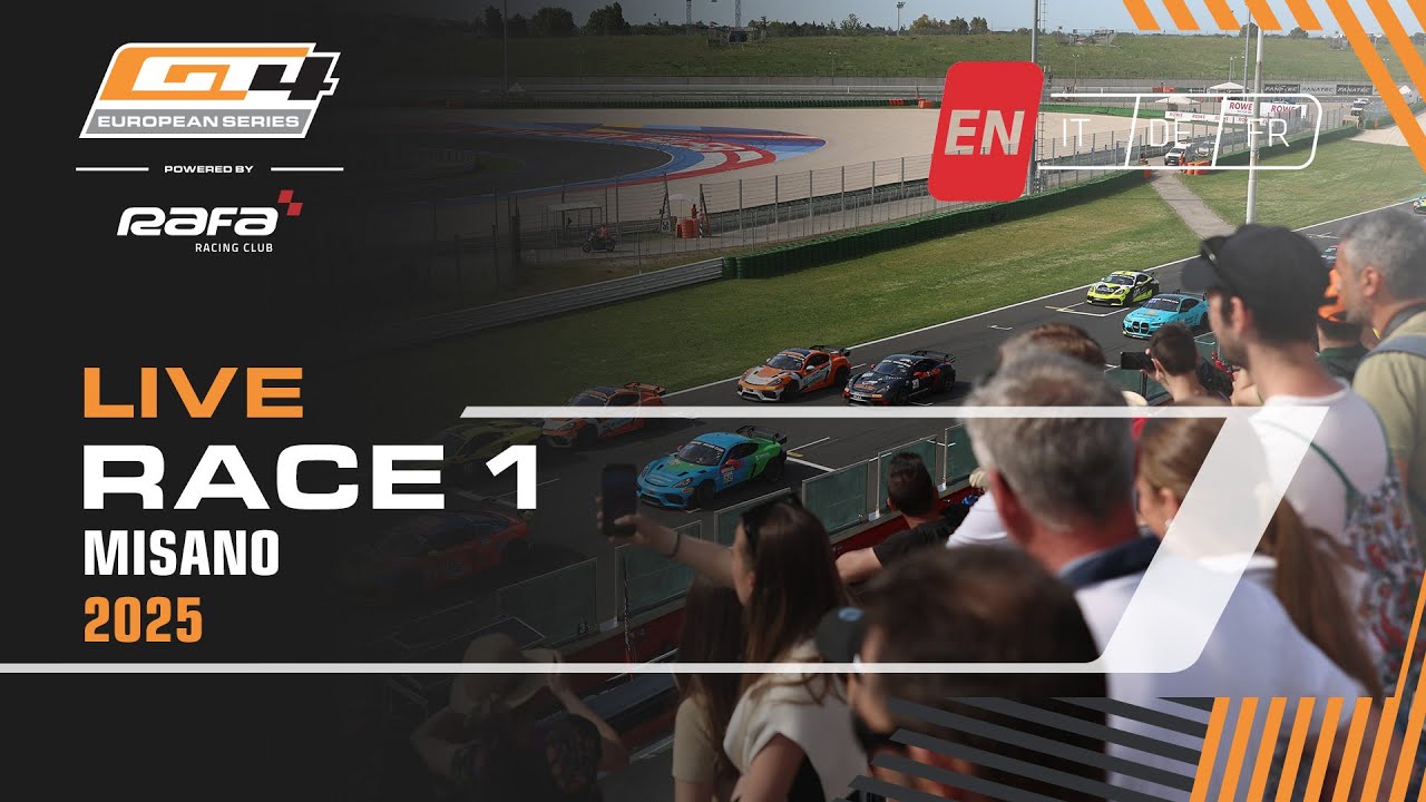 LIVE I Race 1 I Misano I GT4 European Series pwd by RAFA Racing Club 2025 (English)