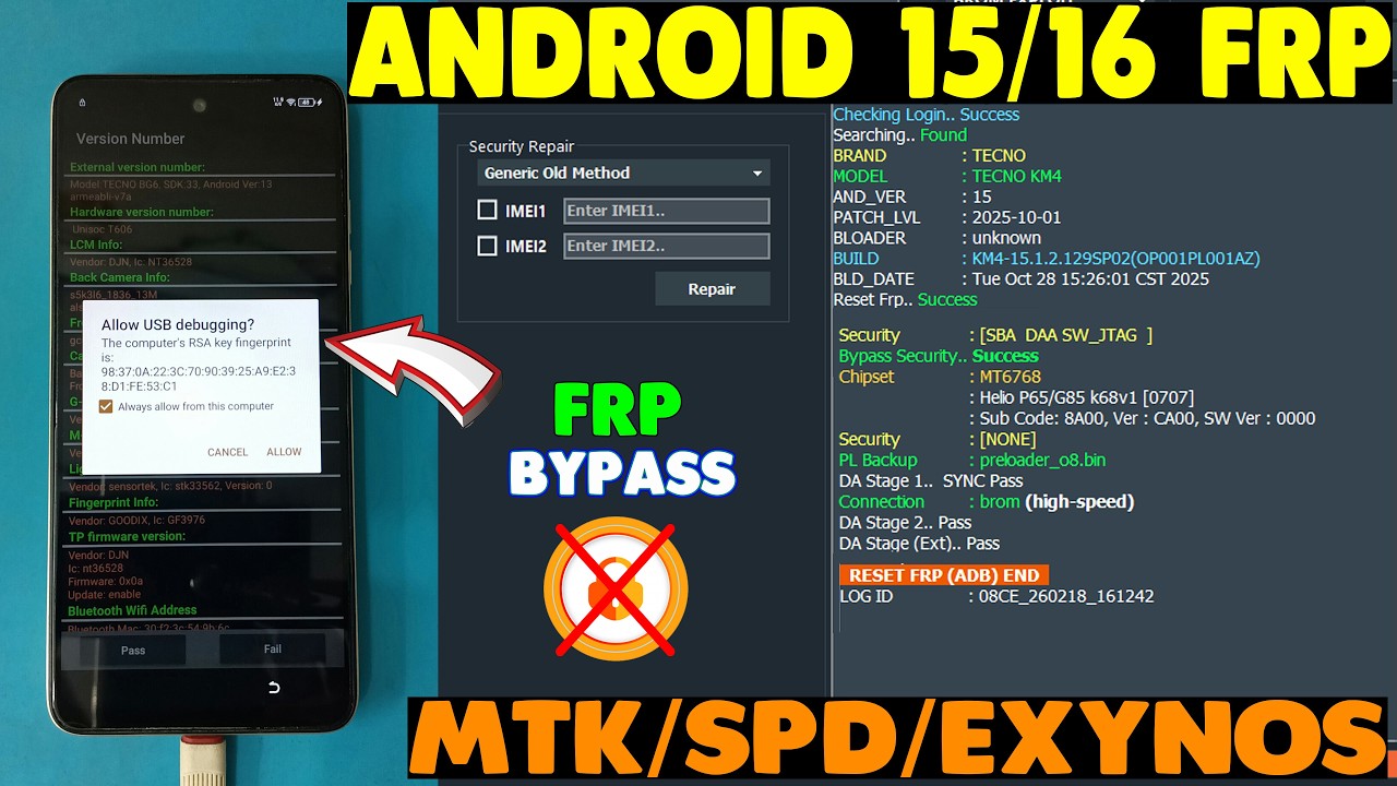 🔥 All Android 15 FRP Lock Fix 2026  BFT Flash Tool Latest Method