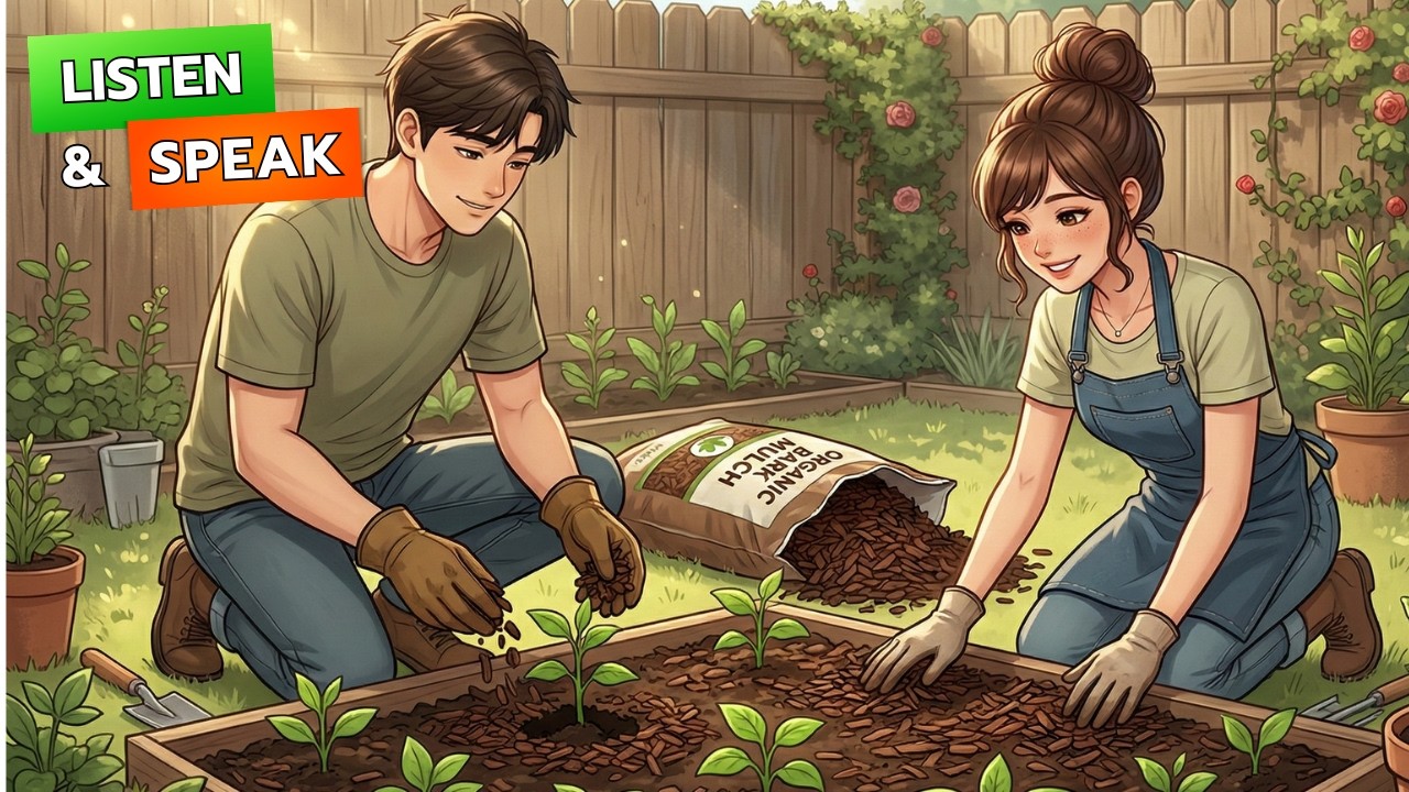 Planting a Flower Garden | Real-Life English Story | B1 English Practice
