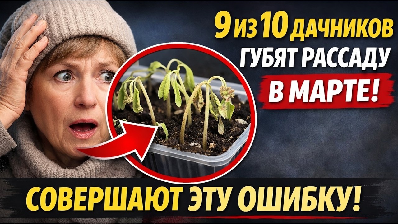 9 из 10 дачников губят рассаду ЭТИМ в марте. Срочно проверьте себя!