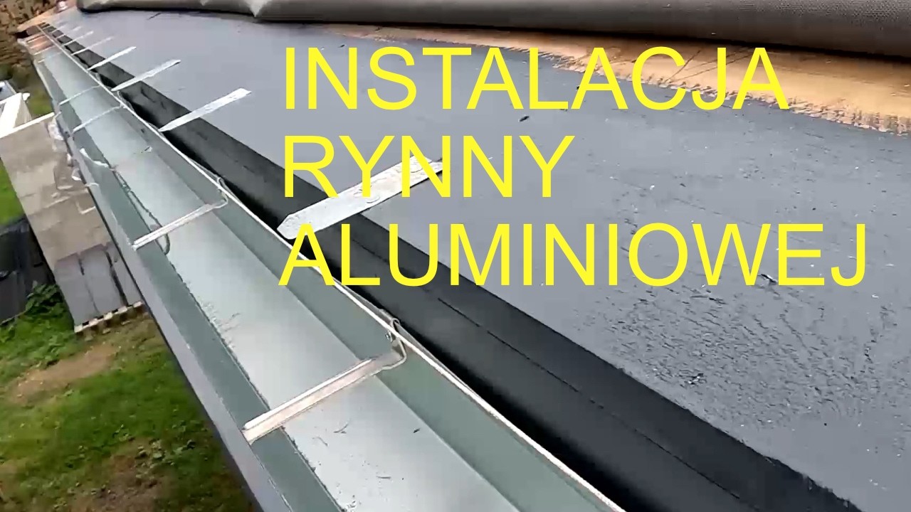 283 Instalacja rynny aluminiowej.