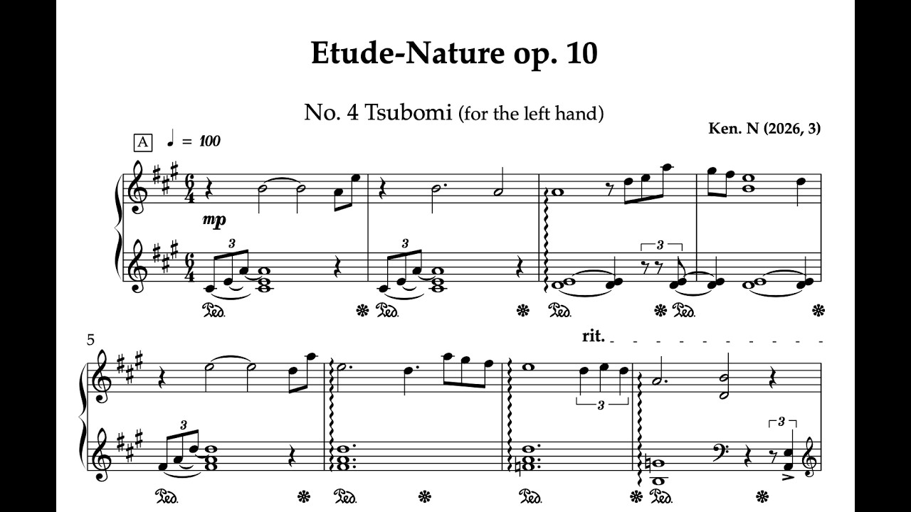 Etudes-Nature op. 10 - No. 4 Tsubomi (2026)