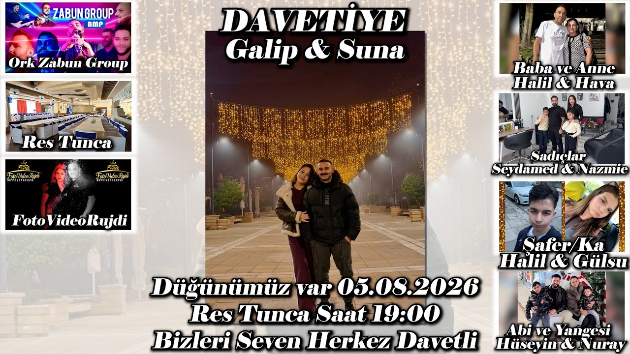 DAVETİYE Galip & Suna Düğün Töreni 05.03.2026