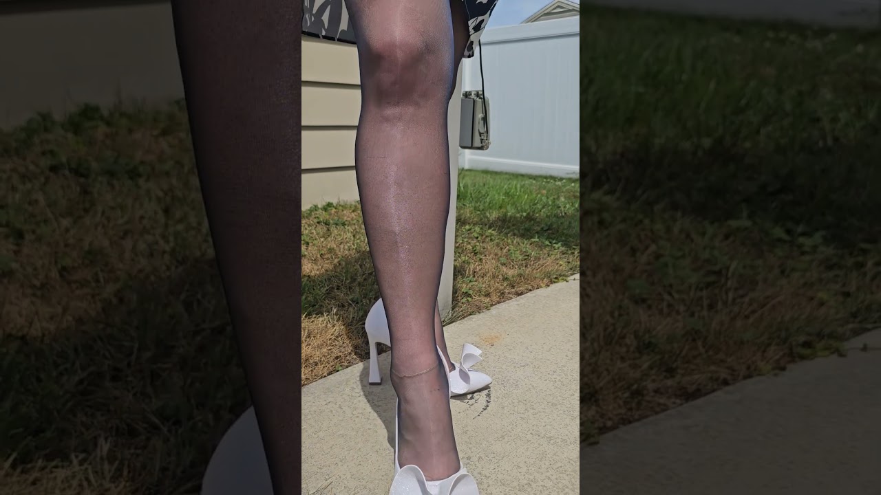Cervin stockings and high heels