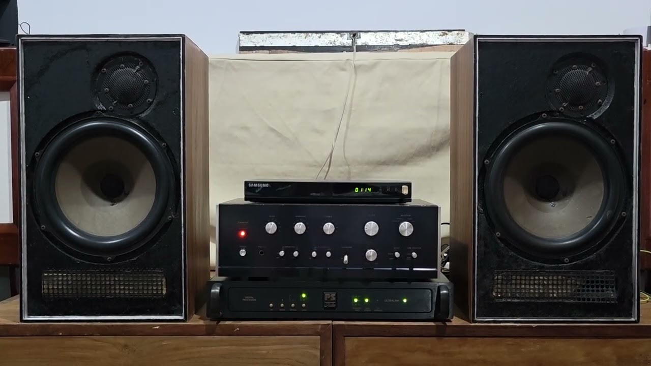 Pair of DYNACO A25 driven by DAC PS Audio Ultralink powered by SANSUI AU555A Japan