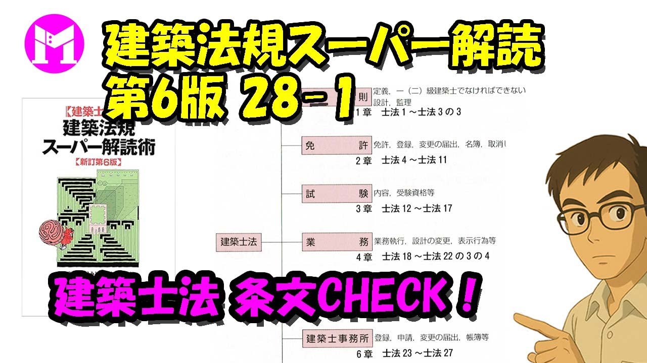 建築法規スーパー解読術 第6版28－1　建築士法　条文CHECK！