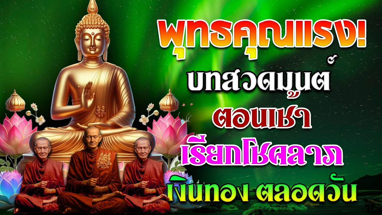 บทสวดมนต์ตอนเช้า พลังบุญจะไหลเข้าทันทีเงินทองจะเพิ่มพูน โชคลาภจะหลั่งไหล เทวดาประทานพร 🌷🌷🌷