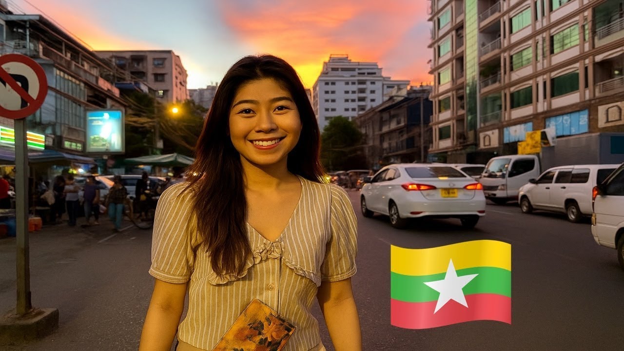 Вечерняя прогулка по Янгону 🇲🇲 | Знакомство с уличной едой и атмосферой выходного дня на оживленн...