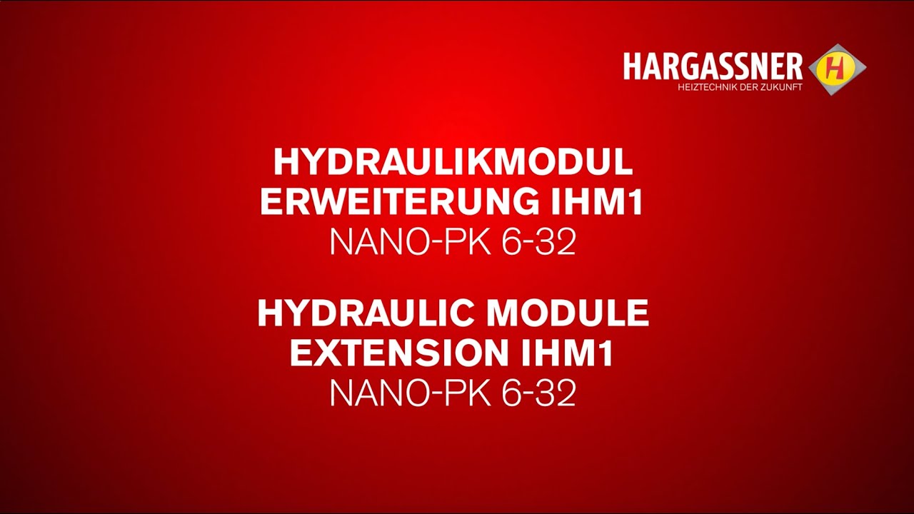Montage Hydraulikmodul Erweiterung IHM1 für Hargassner Nano-PK 6-32
