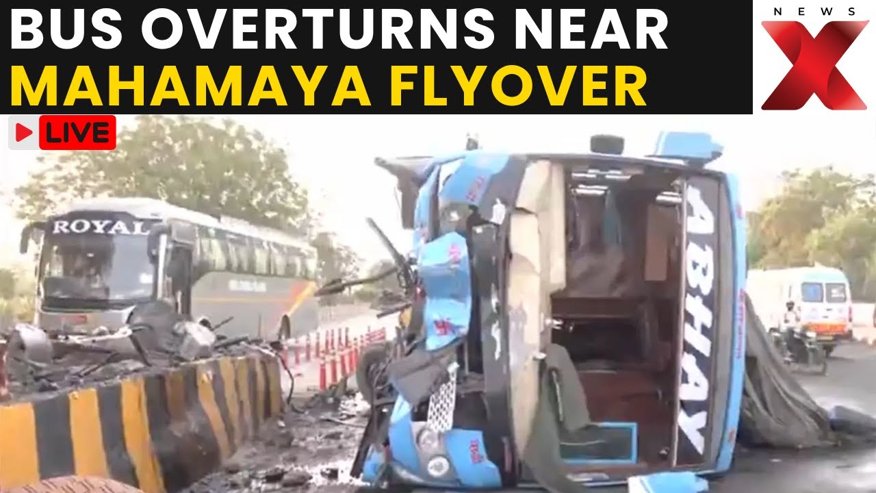 Noida Bus Accident LIVE: Noida Bus Overturns Near Mahamaya Flyover, Several Passengers Injured