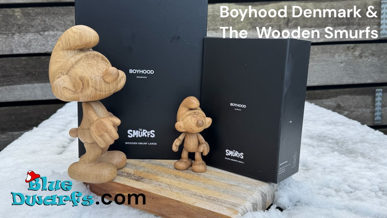 Boyhood Denmark & The Smurfs - Wooden figurines