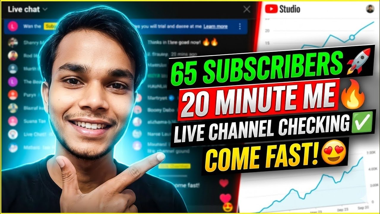 20 subscribers 🚀 5 minute me 🔥😍 live channel checking ☺️ free subscribers 😱🤯