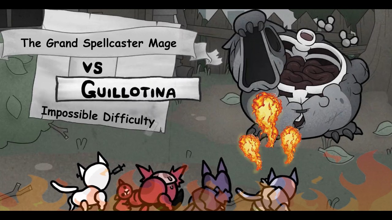 Mewgenics - Guillotina 3 defeated with Mage Spellslinger! - Impossible Difficulty