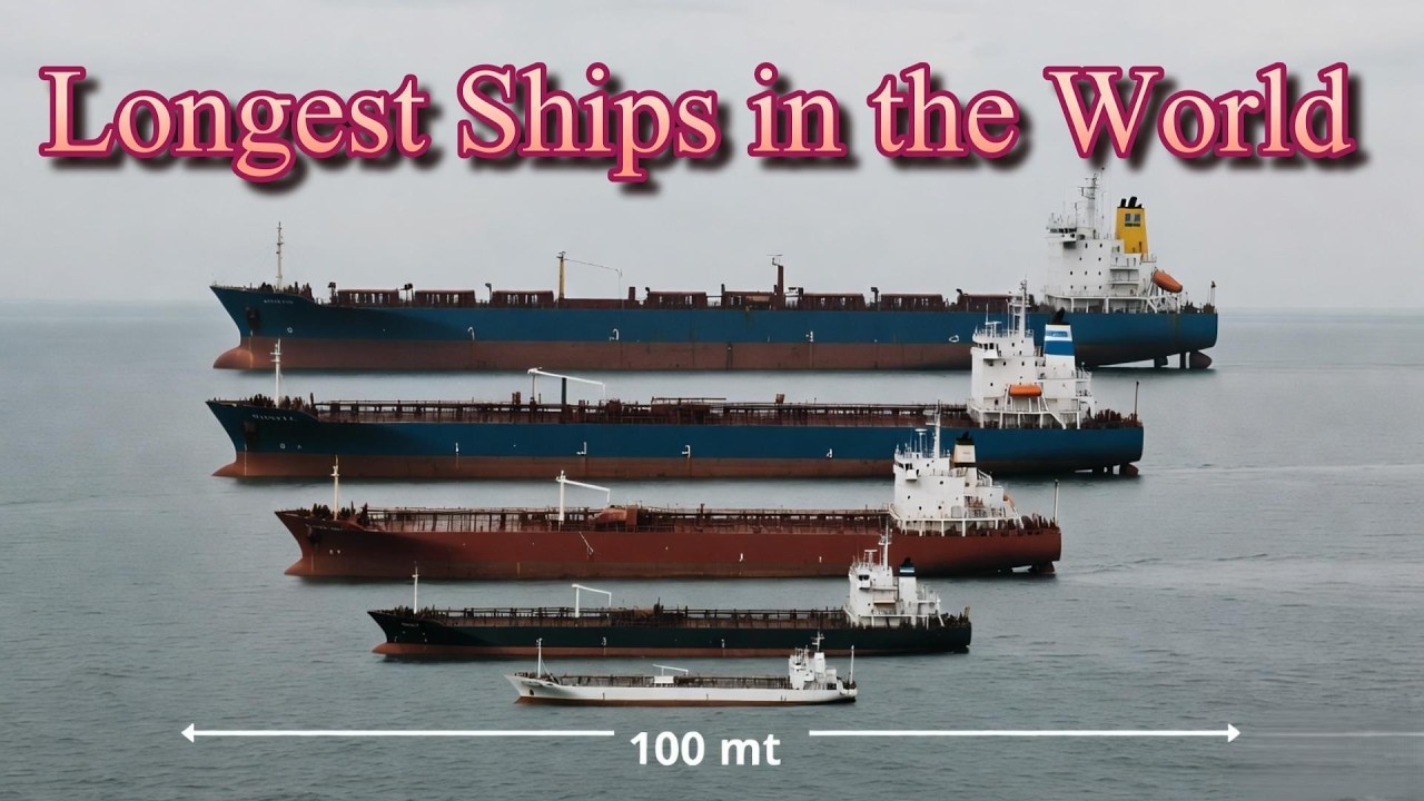 📊🛳️ The Longest Ships Ever Built | Ultimate Size Comparison revised