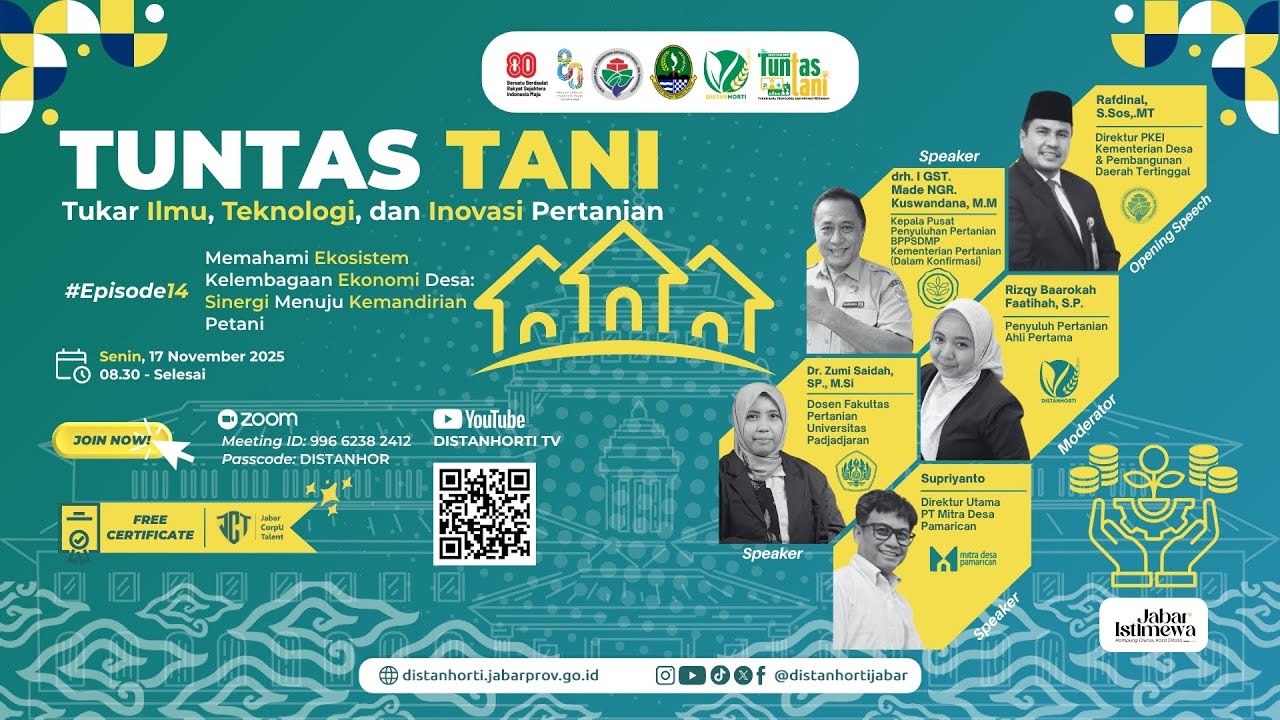 TUNTASTANI #EPISODE14 Memahami Ekosistem Kelembagaan Ekonomi Desa: Sinergi Menuju Kemandirian Petani