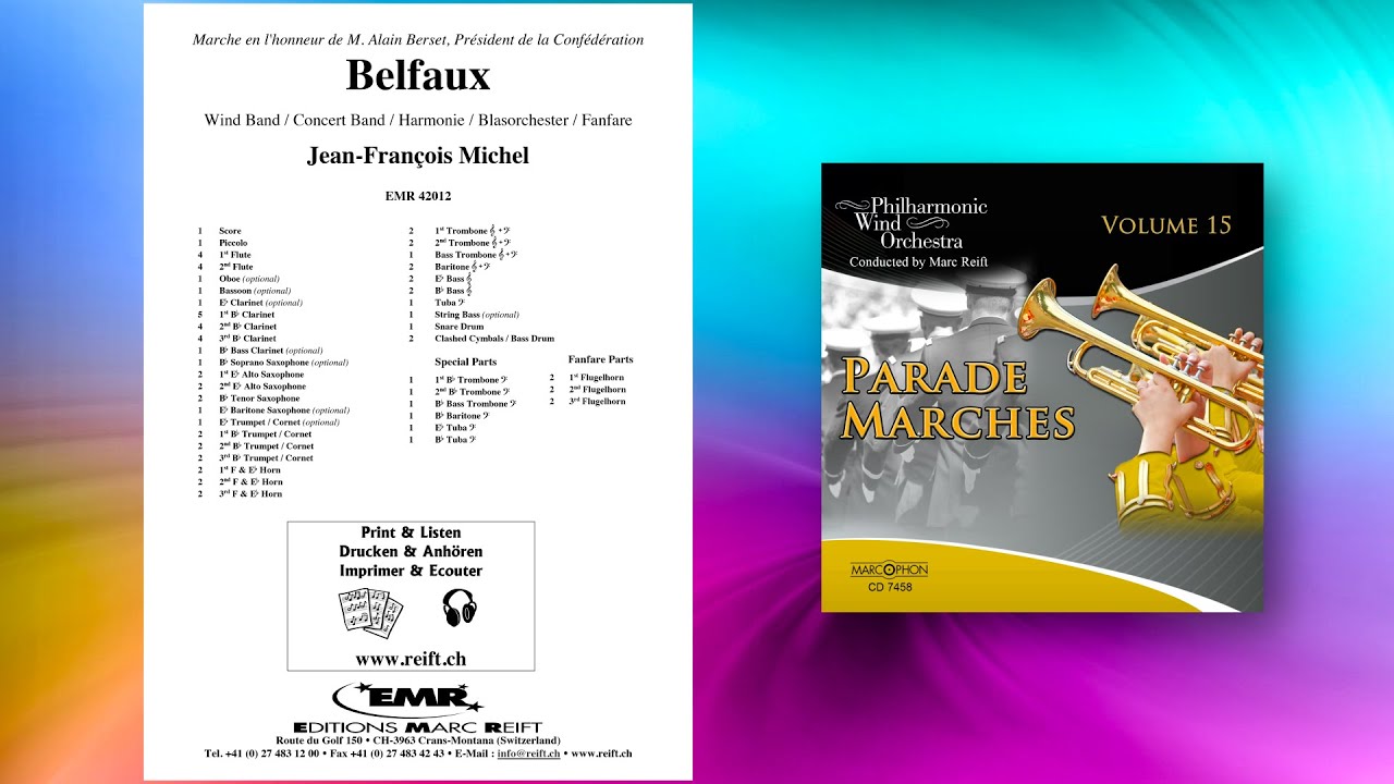 Jean-François Michel: Belfaux - Editions Marc Reift - for Concert Band