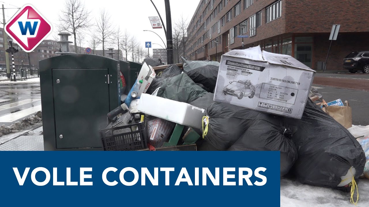 Afvalcontainers niet geleegd: 'Een vuilniswagen is toch zwaar genoeg om door de sneeuw te kunnen ...