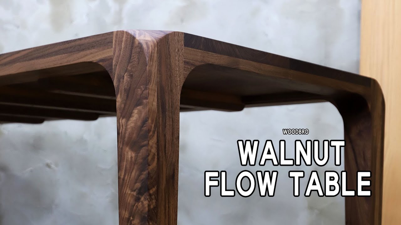 [목공]2000 월넛 테이블(곡선다리) / Flow Dining Table (78.7
