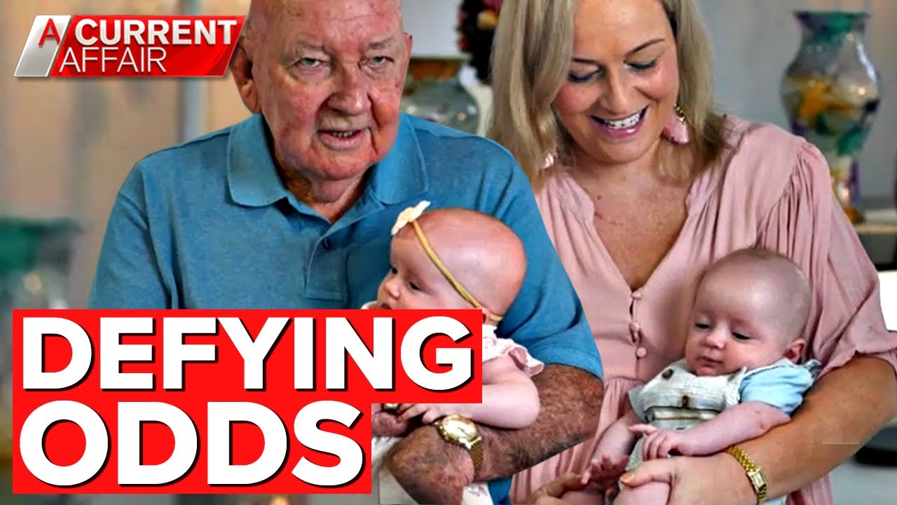 Couple with 39-year age gap defy odds with IVF twins | A Current Affair