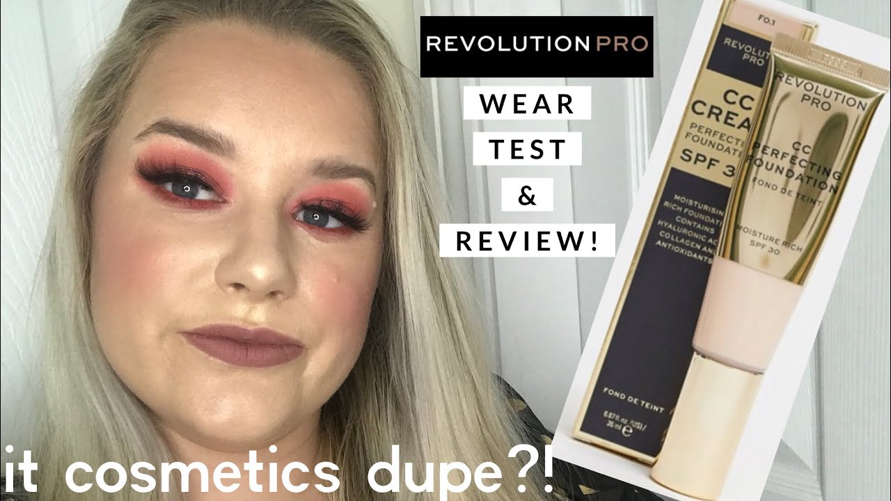 TESTING THE REVOLUTION PRO CC CREAM PERFECTING FOUNDATION - IT COSMETICS DUPE?! | AMBER HOWE